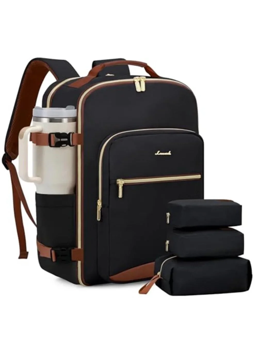 40L Carry On Travel Backpack Airline Approved Personal Item Bag Packing Cubes